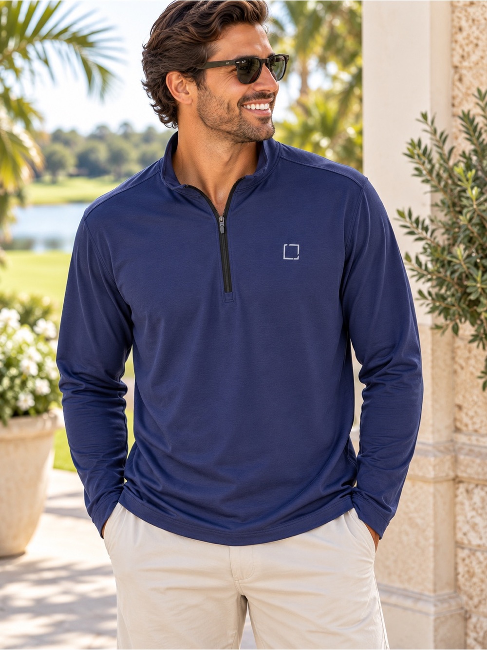 OGIO Limit OG139 1/4 Zip Pullover Men’s 2XL Navy Performance Golf Shirt #278